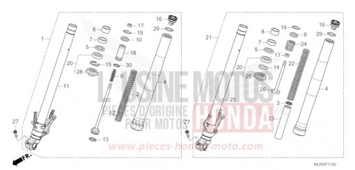 FOURCHETTE AVANT CB500XACT de 2026